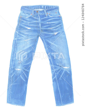 穿了很多年的牛仔褲 124848784