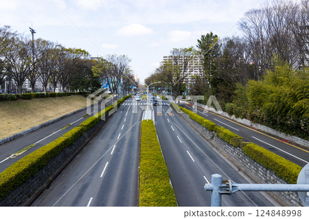 Tokorozawa City: View of Aviation Park Street 124848998