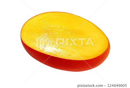 Mango illustration realistic white background Mango illustration realistic white background 124849005