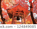 京都嵐山常寂光寺的秋葉 124849085