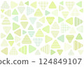 Dots and border pattern triangles 124849107