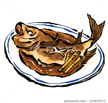 Simmered rockfish 124849317