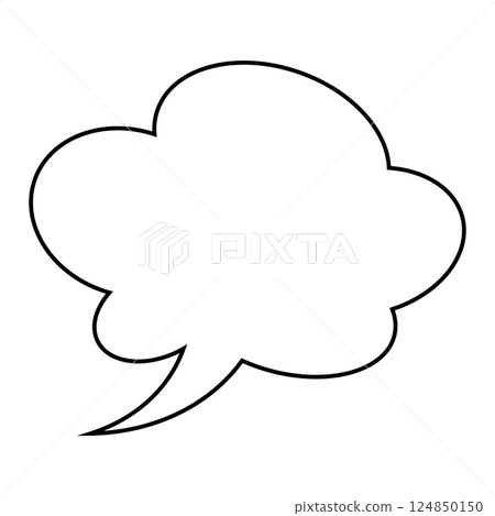 Simple speech bubble illustration - Fluffy 124850150