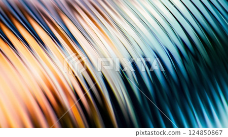 Abstract colorful lines with vibrant blue and orange curved patterns 124850867