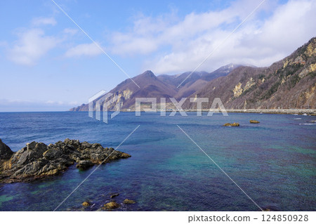 The westernmost point of Hokkaido seen from near the worship hall of Ota Shrine (Obanasaki or Funakakushi) 124850928