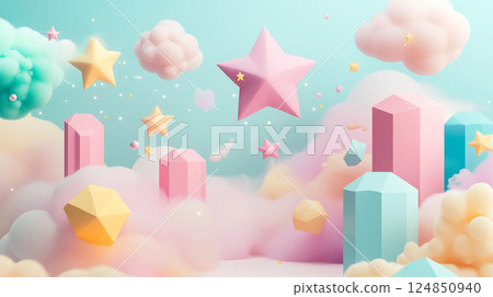 colorful stars background 124850940