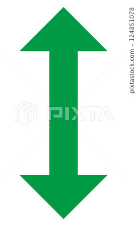 白色背景上的簡單上下箭頭圖標 124851078