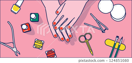 Nail salon image illustration 124851080