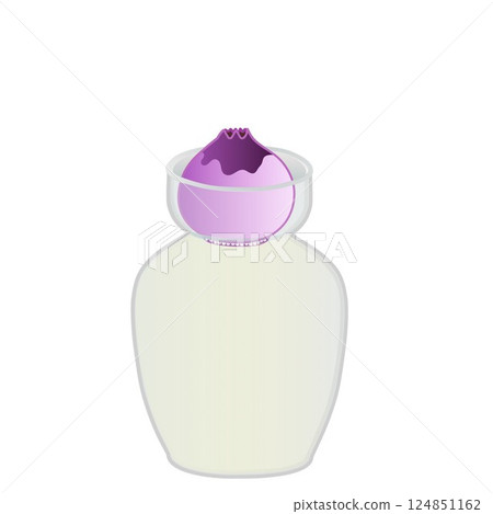Illustration of hyacinth growing in water 124851162