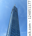 Fukuoka Tower shining in the blue sky 124851177