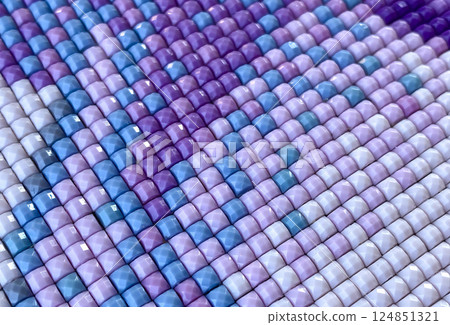 Close-up, colorful texture square diamond embroidery bright 124851321
