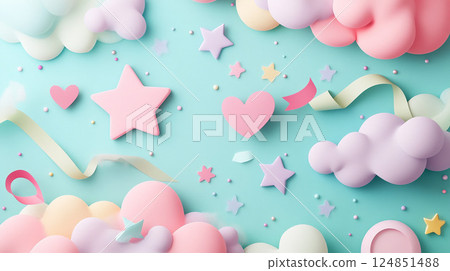Wallpaper that looks like a little star in a little heart 124851488