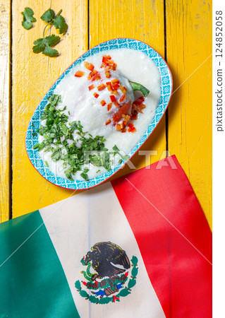 Chile a nogada mexican food for independence day 124852058