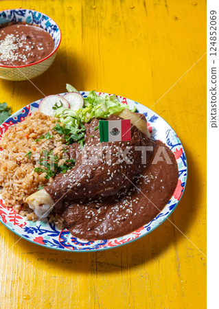 Celebrate Mexican flavors with mole poblano for Mexican independence day fiestas patrias Celebrate Mexican flavors with mole poblano for Mexican independence day fiestas patrias 124852069