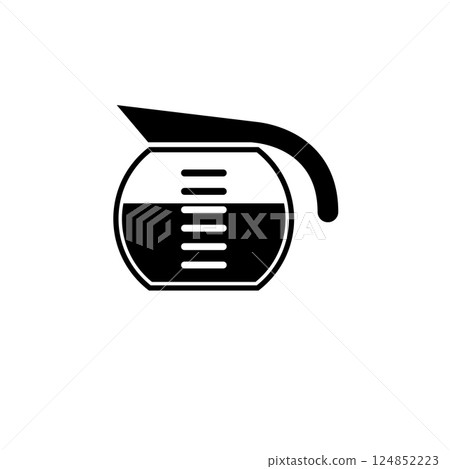 Home Coffee Machine, Espresso Maker Solid Flat Vector Icon Isolated on White Background 124852223
