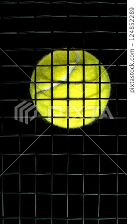 Tennis balls on rocket strings. Tennis balls on rocket strings. 124852289