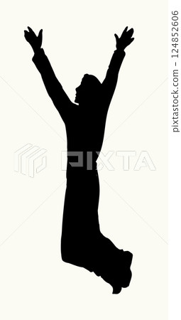 Vector drawing. Praying young man 124852606