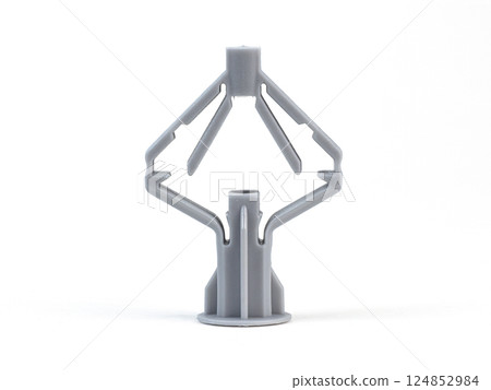 butterfly style plastic dowel isolated. High quality photo 124852984