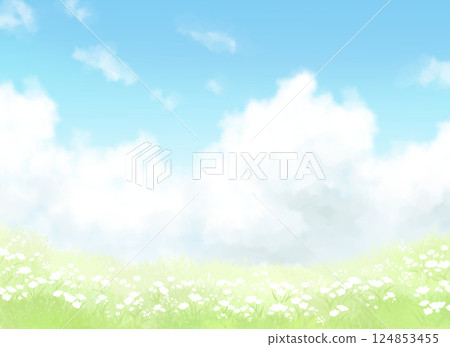 landscape with flower garden 124853455