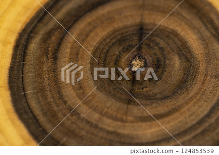 walnut wood close-up, part of a polished and oiled walnut wood board used for serving 124853539