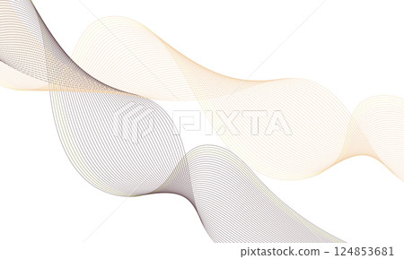 Transparent white background with abstract wavy lines 124853681