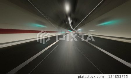 Car driving on highway and tunnel at night Car driving on highway and tunnel at night 124853755