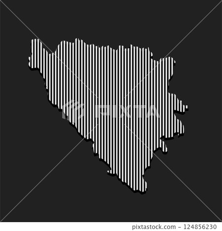 Abstract map Bosnia Herzegovina, parallel lines 124856230