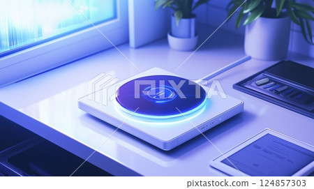 未來派無線充電器 124857303