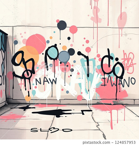 A bold grungy background filled with dynamic ink blots and expressive splashes. A bold grungy background filled with dynamic ink blots and expressive splashes. 124857953