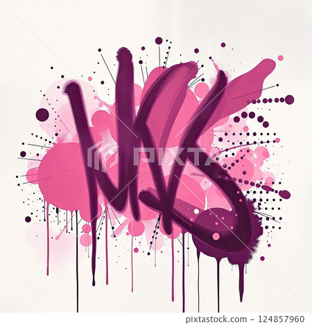 A bold grungy background filled with dynamic ink blots and expressive splashes. A bold grungy background filled with dynamic ink blots and expressive splashes. 124857960