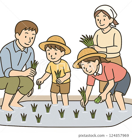 水稻種植體驗圖 124857969