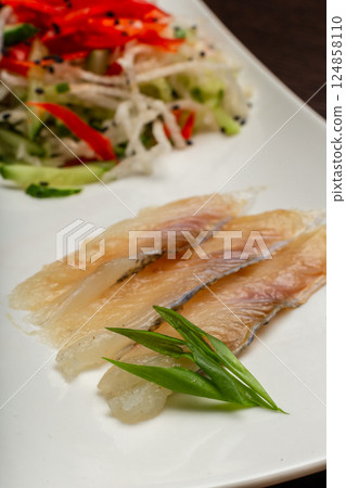Salted Fish with Vegetables Japanese Style 124858110