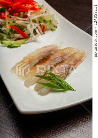 Salted Fish with Vegetables Japanese Style 124858111