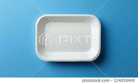 Rectangular White Disposable Tray for Easy Food Serving Solutions 124858400