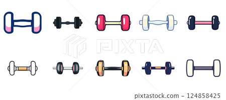 Dumbbell Equipment for Fitness and Strength Training Dumbbell Equipment for Fitness and Strength Training 124858425