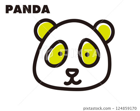 Colorful and pop simple animal illustration Panda Colorful and pop simple animal illustration Panda 124859170