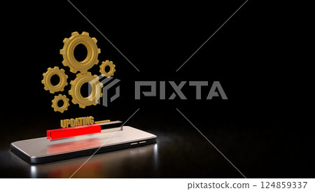 The Updating  bar for Technology concept 3d Rendering. 124859337