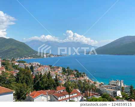 Tile roofs of Herceg Novi and the bay of Kotor Tile roofs of Herceg Novi and the bay of Kotor 124859515