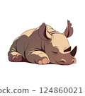 Sleeping rhino 124860021
