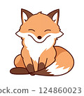 sitting fox 124860023