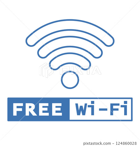 插圖素材公告板：免費Wi-Fi、網路、網路、電腦、手機 124860028