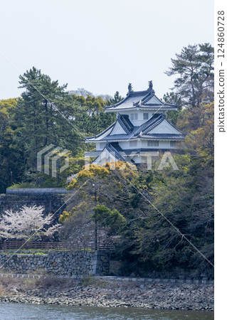 豐橋吉田城鐵塔與櫻花 豐橋吉田城鐵塔與櫻花 124860728