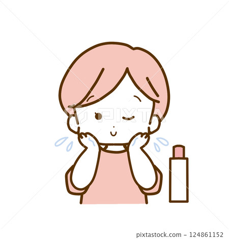 女人在做皮膚護理[乳液] 124861152