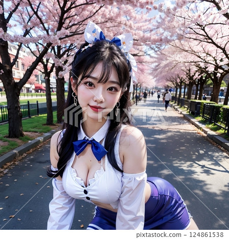 Under the cherry blossoms Dress cosplay 124861538