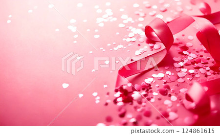 粉紅色背景上的康乃馨花束。母親節圖片。表達感激之情。 124861615