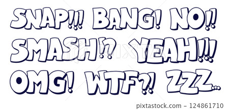 BW sticker phrase. 124861710