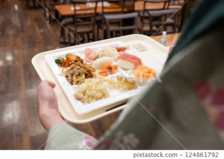 All-you-can-eat buffet at a hot spring inn All-you-can-eat buffet at a hot spring inn 124861792