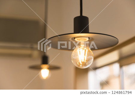 可愛的吊燈 124861794