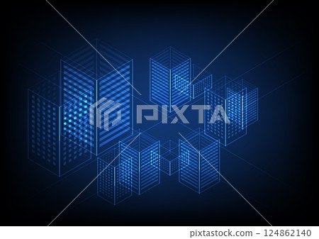 Abstract background with geometric cityscape Abstract background with geometric cityscape 124862140