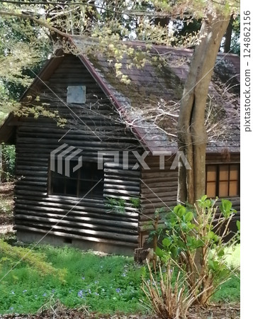 大山深處廢棄村莊的木製平房式建築場景 大山深處廢棄村莊的木製平房式建築場景 124862156